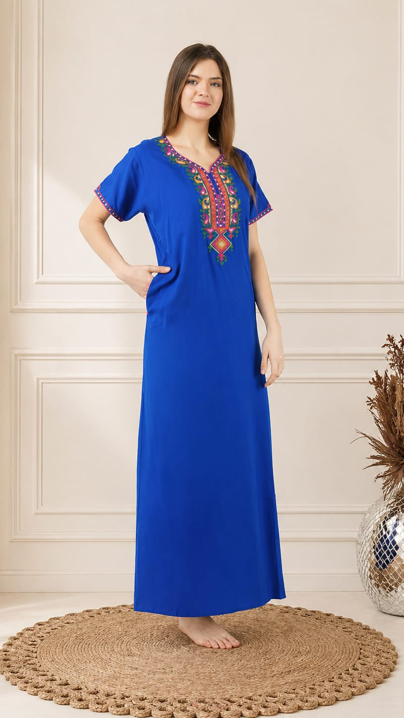Crosswork Embroidered Nightgown