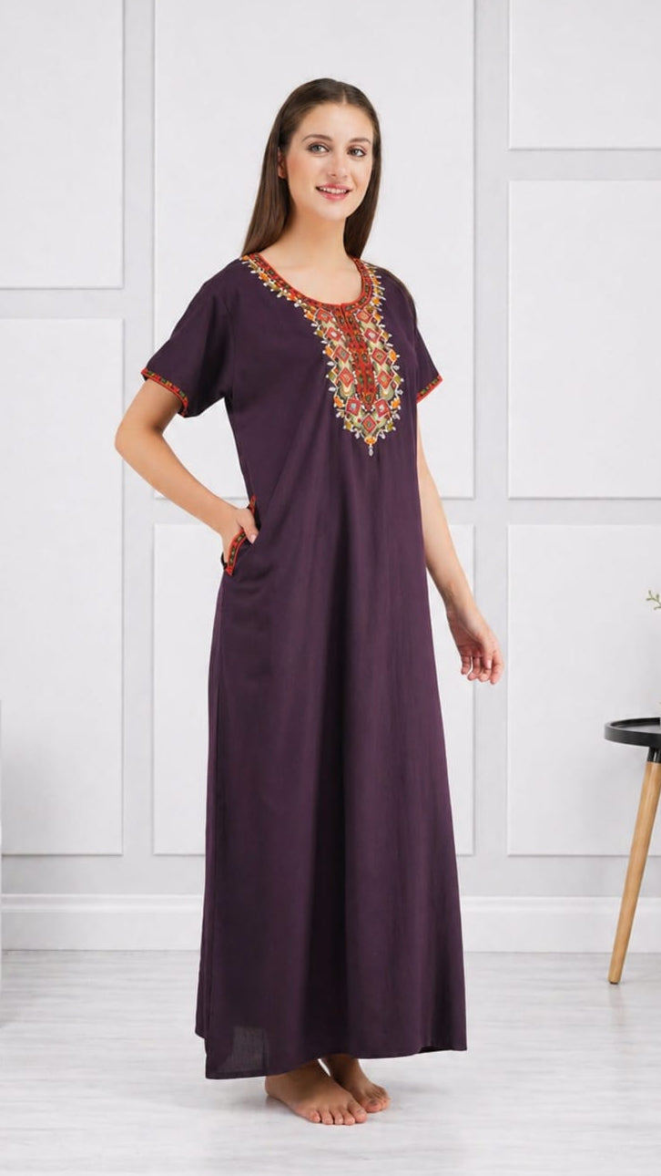 Multi Coloured Embroidered Nightgown