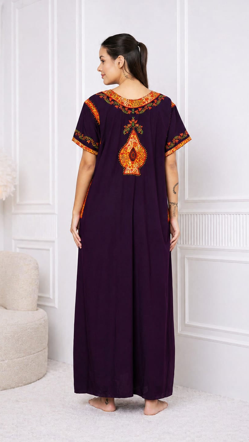 KOI SLEEPWEAR BHOPALI EMBROIDERED GOWN