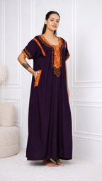 KOI SLEEPWEAR BHOPALI EMBROIDERED GOWN
