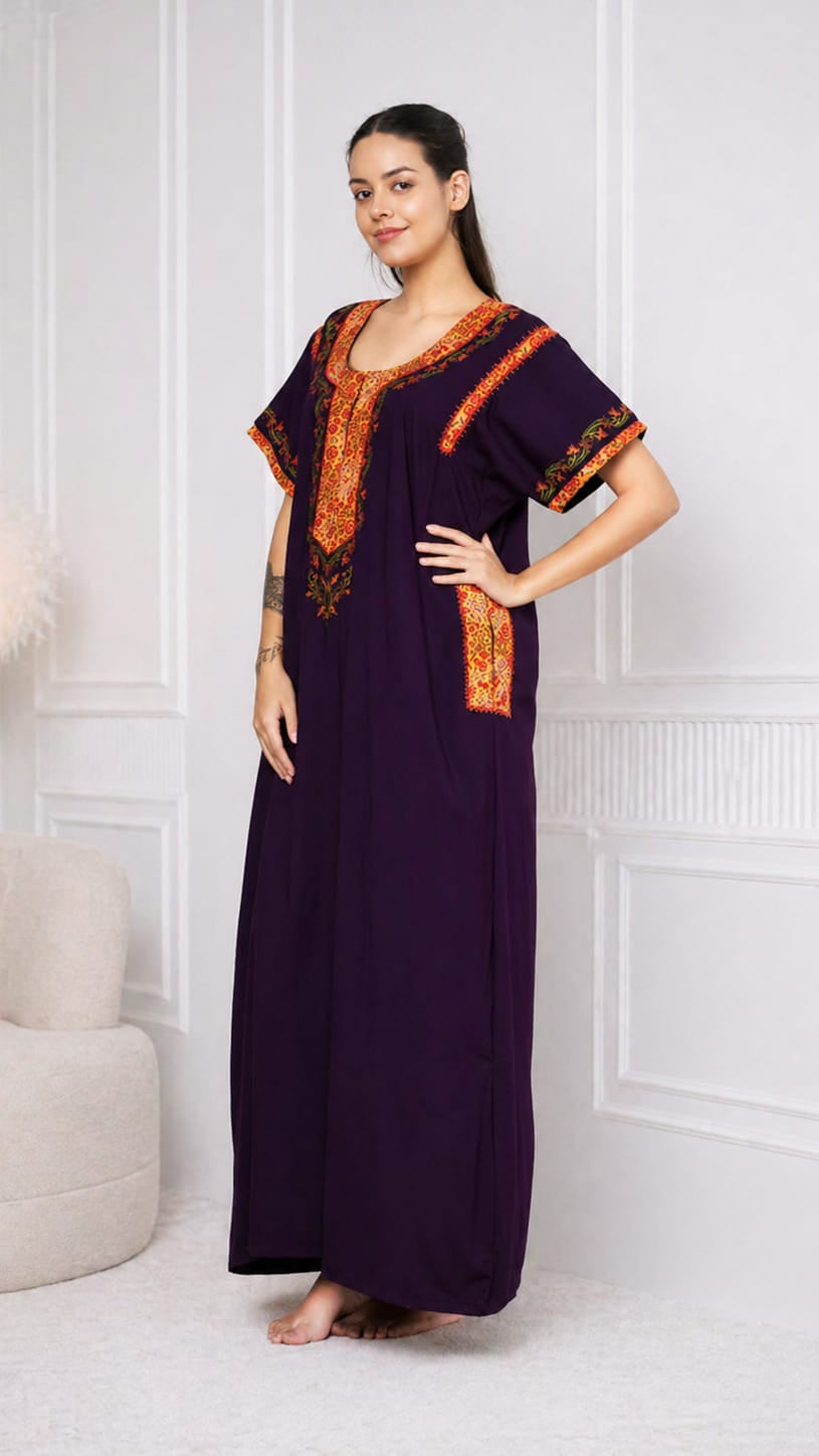 KOI SLEEPWEAR BHOPALI EMBROIDERED GOWN