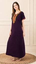Crosswork Embroidered  Nightgown