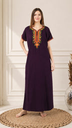Crosswork Embroidered  Nightgown