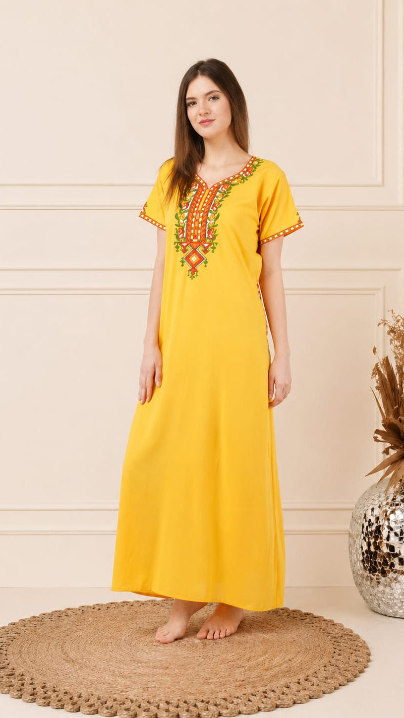 Crosswork Embroidered Nightgown
