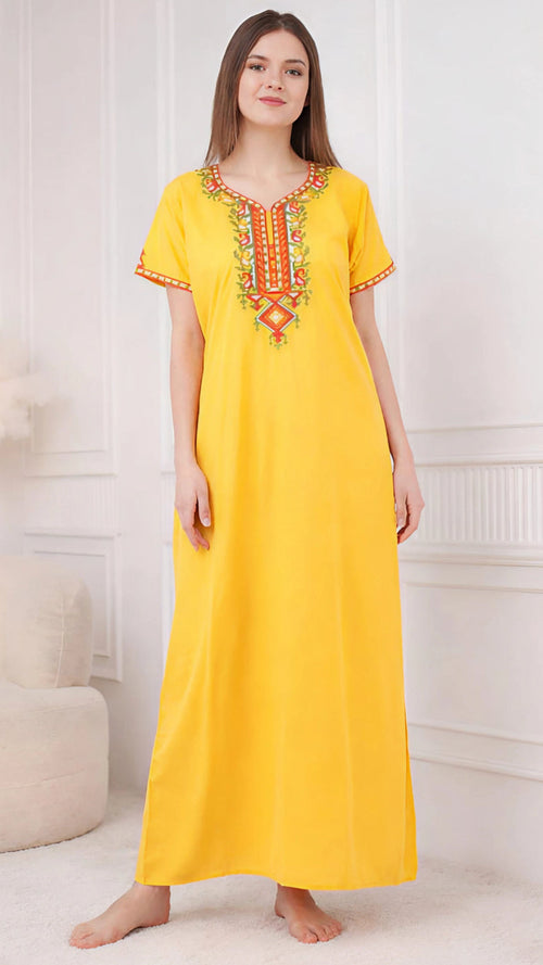 Crosswork Embroidered  Nightgown