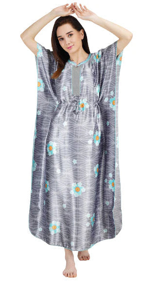 Printed Satin Kaftan Main image