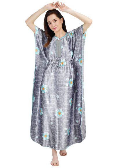 Printed Satin Kaftan Main image