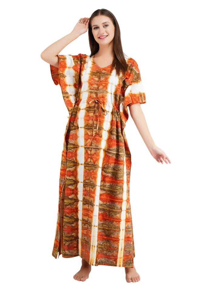 Kaftan with Beautiful Tie & Dye Colour Print Main image