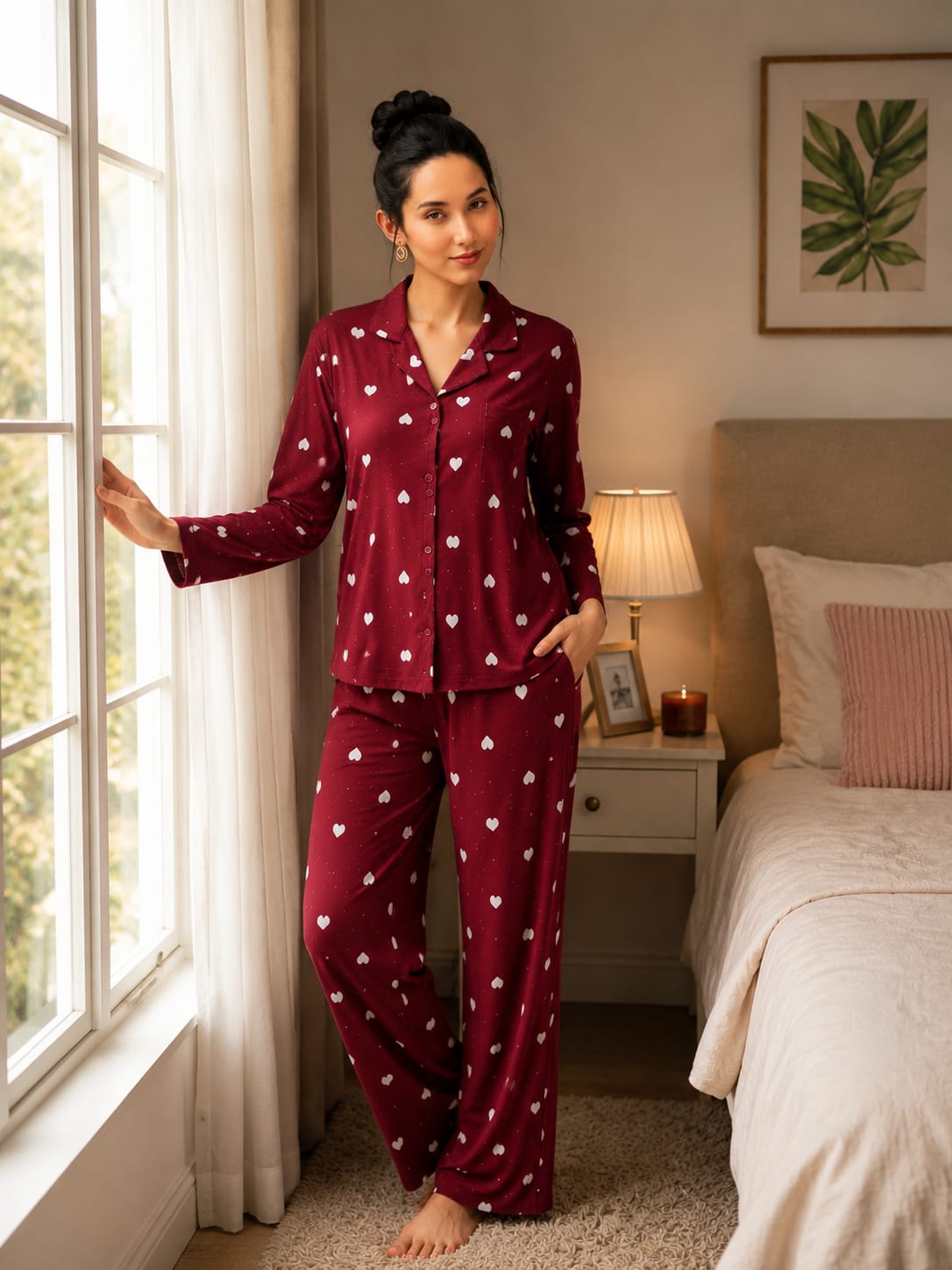 HEART BLISS WOMEN'S NIGHT SUIT SET