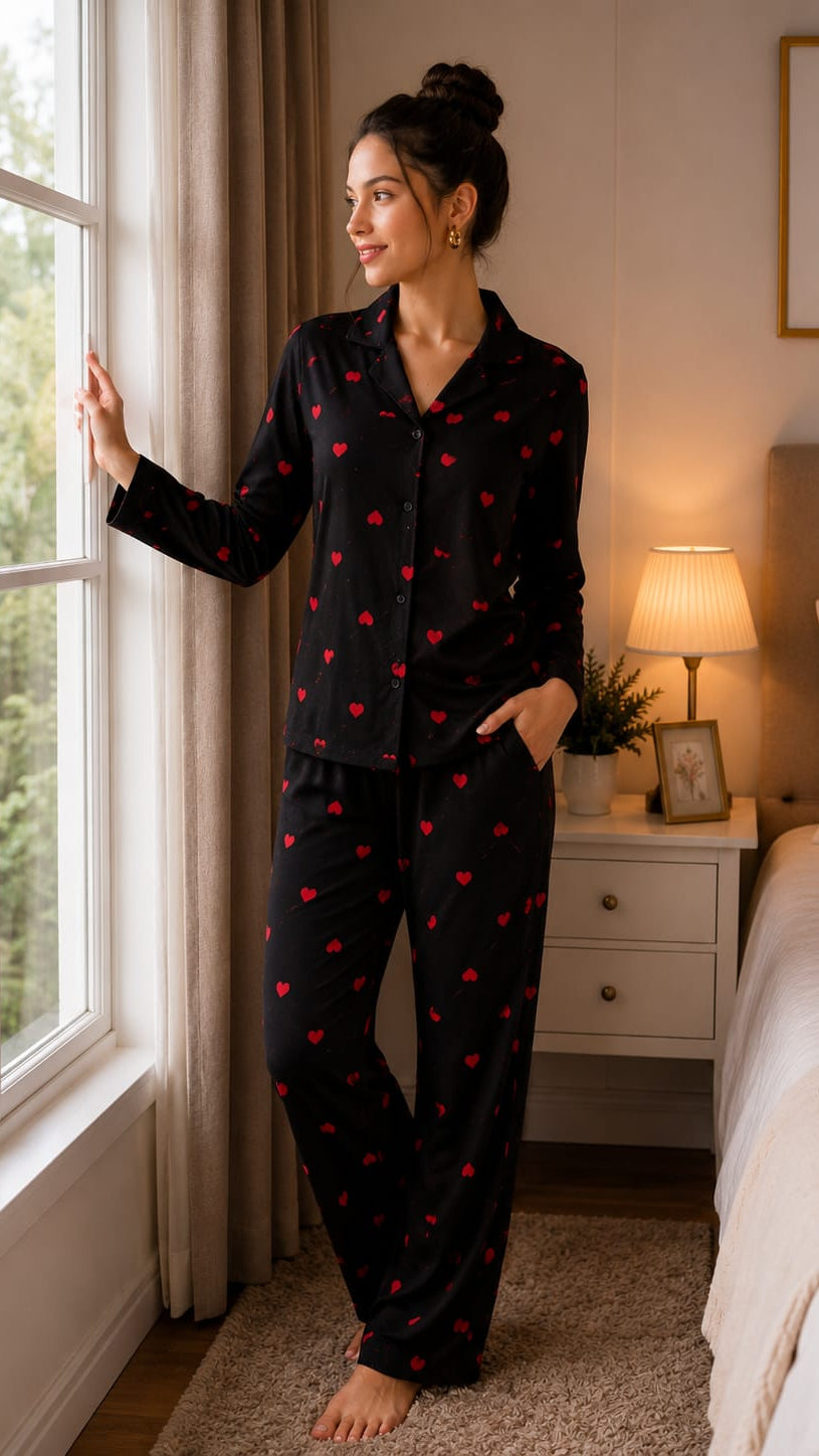 SOFT HEARTS PYJAMA NIGHTSUIT Main image
