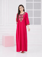 Nine Flowers Embroidery Night Gown