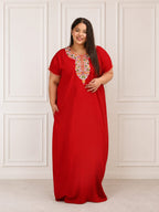 Abhlaline contrast Embroidered Nightgown