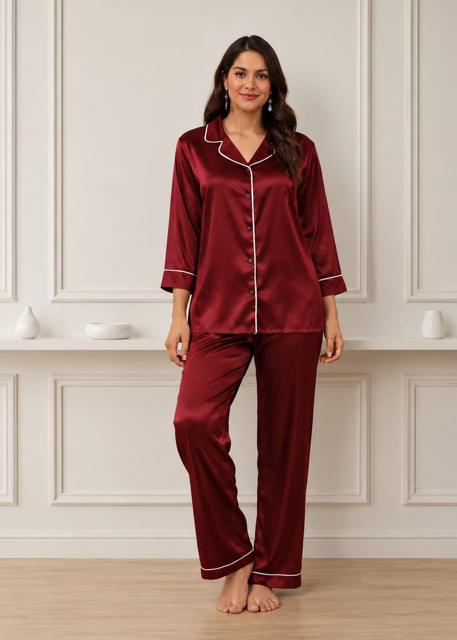 Royal Satin Pajama Set Main image