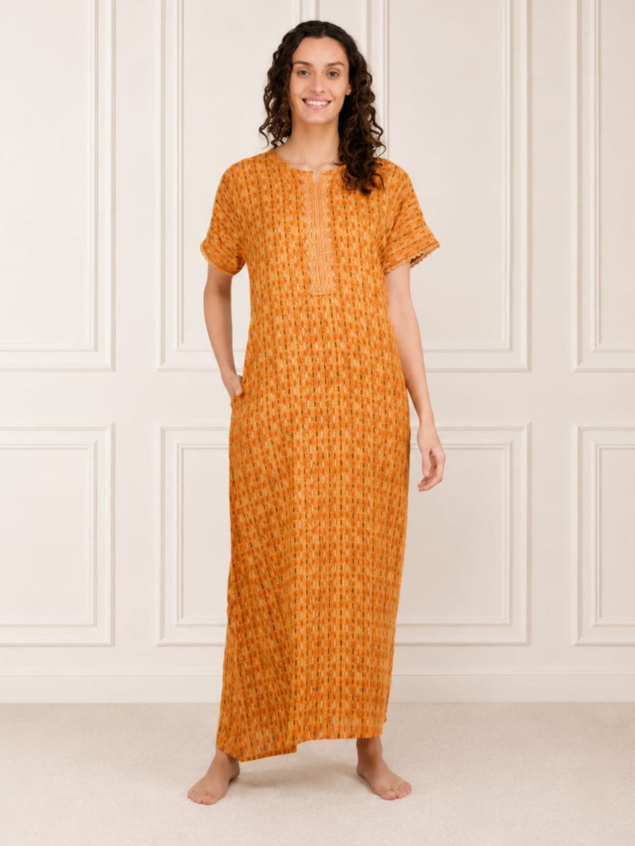 Embroidery Night Gown Main image