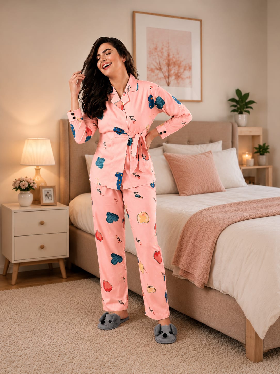 Premium Rayon Night Suit Set