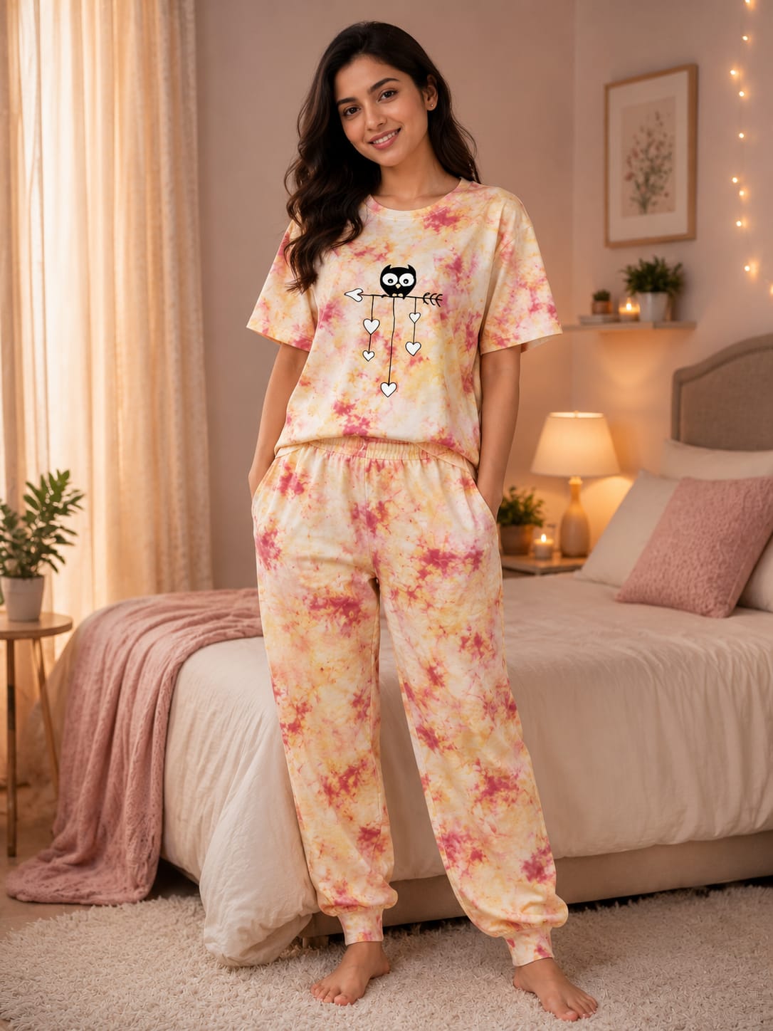 Women's Tie-Dye Night Suit Set Main image