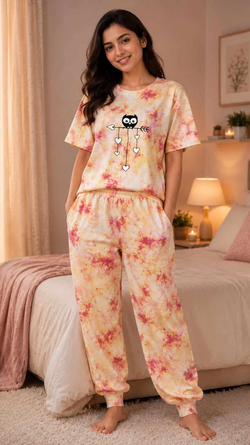 Women's Tie-Dye Night Suit Set Main image