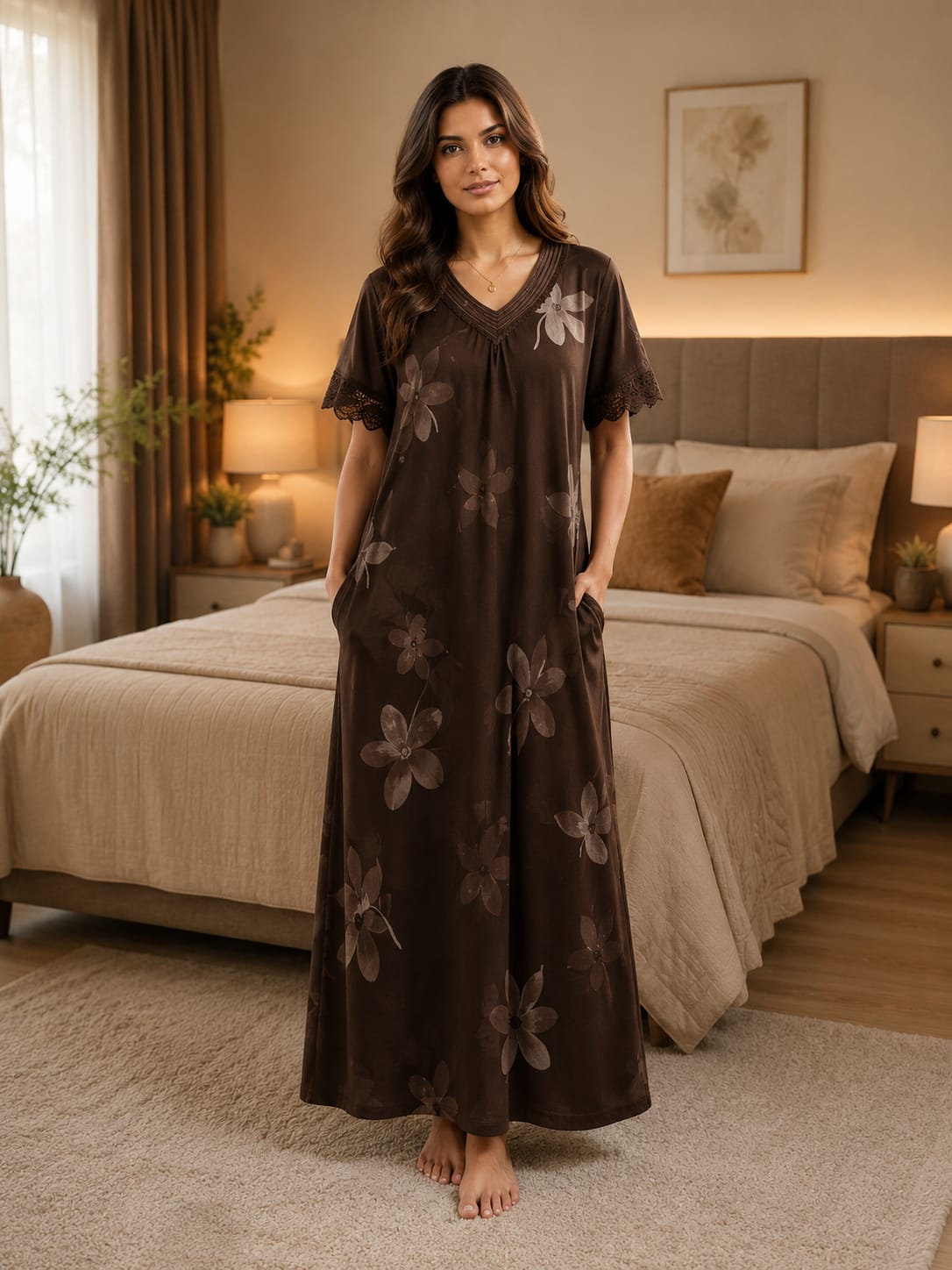 Women's Floral Night Gown