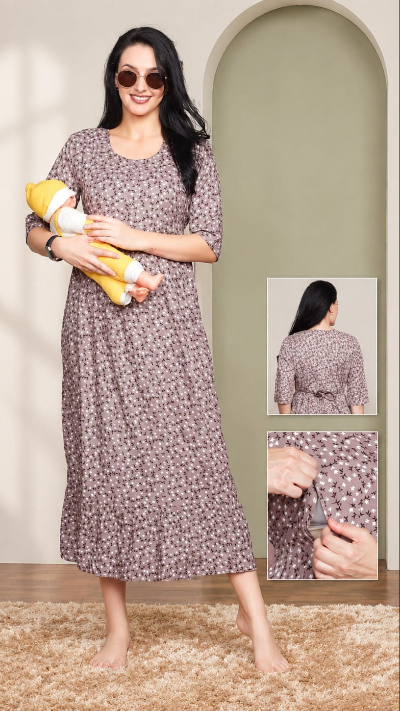 Printed Maternity Frock/Dresses Main image
