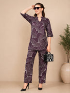 Premium Cotton Abstract Print Nightwear Co-ord Set for Women – L to 2XL