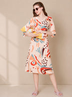 Abstract Bliss Maternity & Feeding Dress