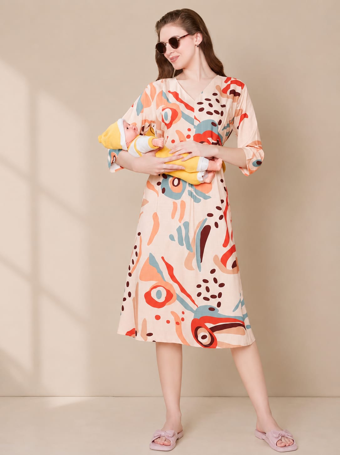 Abstract Bliss Maternity & Feeding Dress