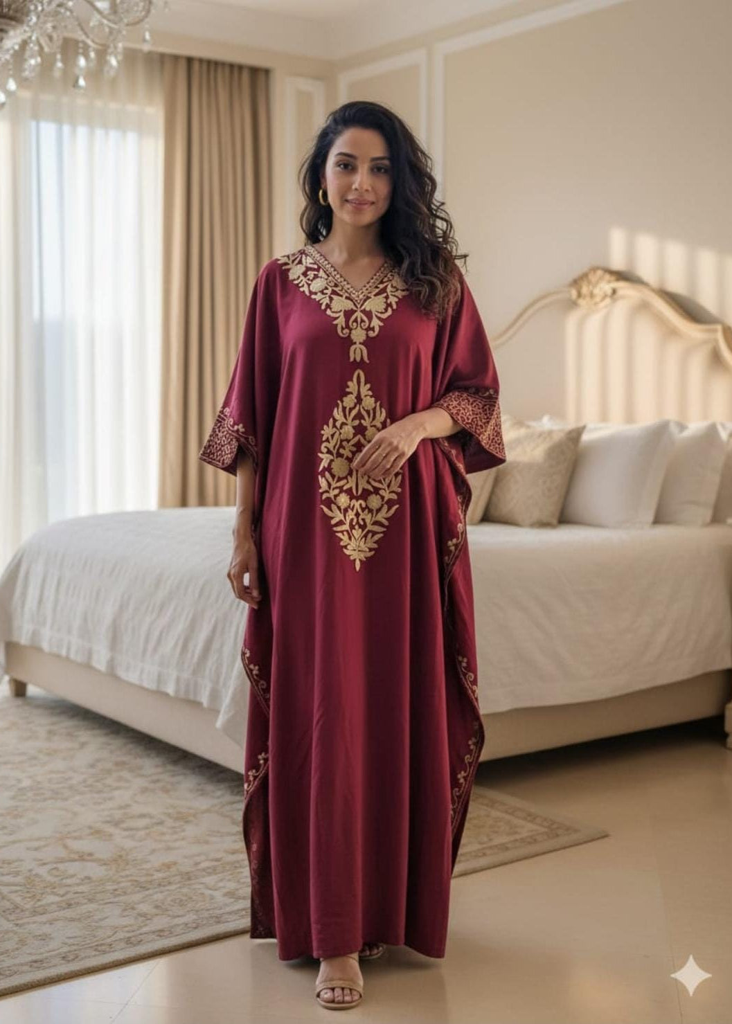 Moroccan Elegance Embroidered Kaftan Main image