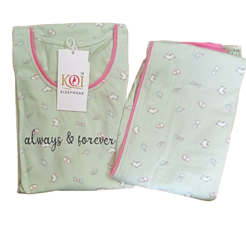 KOI SLEEPWEAR CUTE PRINTED NIGHTSUIT