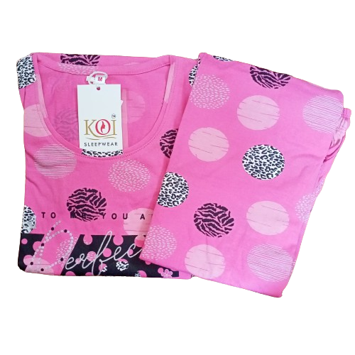 KOI SLEEPWEAR PINK NIGHTSUIT