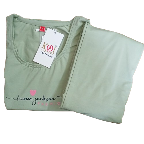KOI SLEEPWEAR GREEN NIGHTSUIT