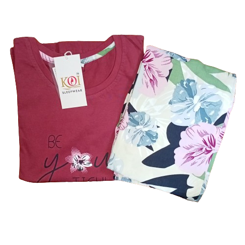 KOI SLEEPWEAR PRINTED NIGHTSUIT