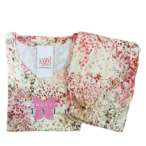 KOI SLEEPWEAR PRINTED NIGHTSUIT
