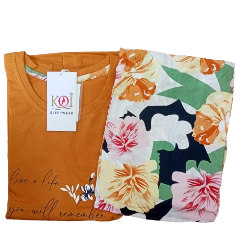 KOI SLEEPWEAR PRINTED NIGHTSUIT