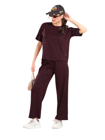 KOI SLEEPWEAR SAELF WORK EMBROIDERED CO-ORD SET FOR WOMEN