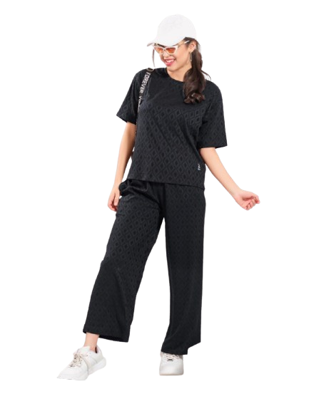 KOI SLEEPWEAR SAELF WORK EMBROIDERED CO-ORD SET FOR WOMEN