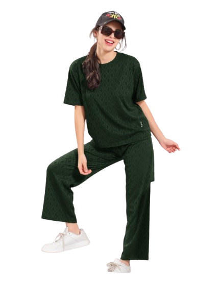 KOI SLEEPWEAR SAELF WORK EMBROIDERED CO-ORD SET FOR WOMEN