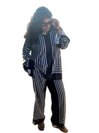 Satin Stripes Pleat Cordset