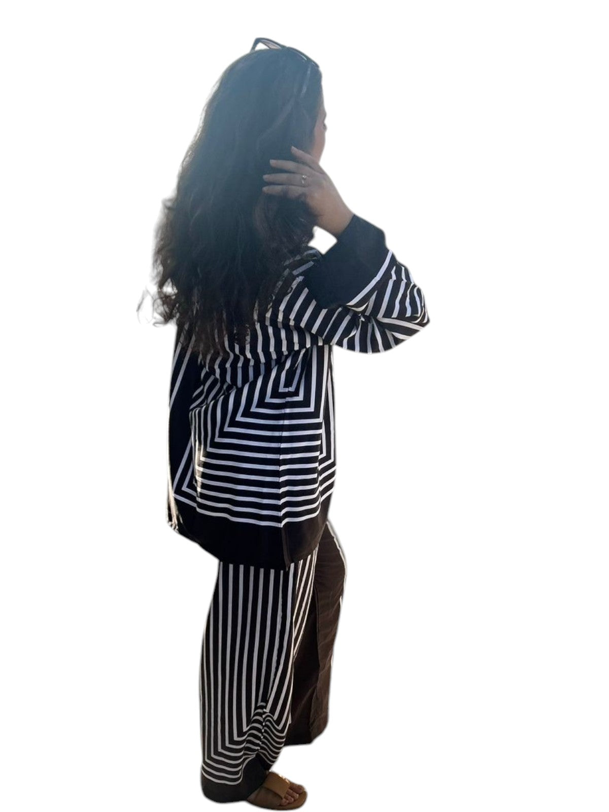 Satin Stripes Pleat Cordset