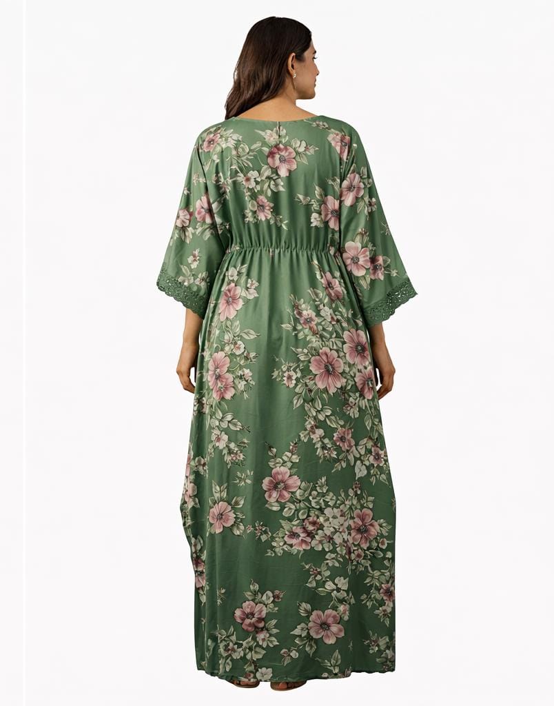 Women's Floral Kaftan Gown
