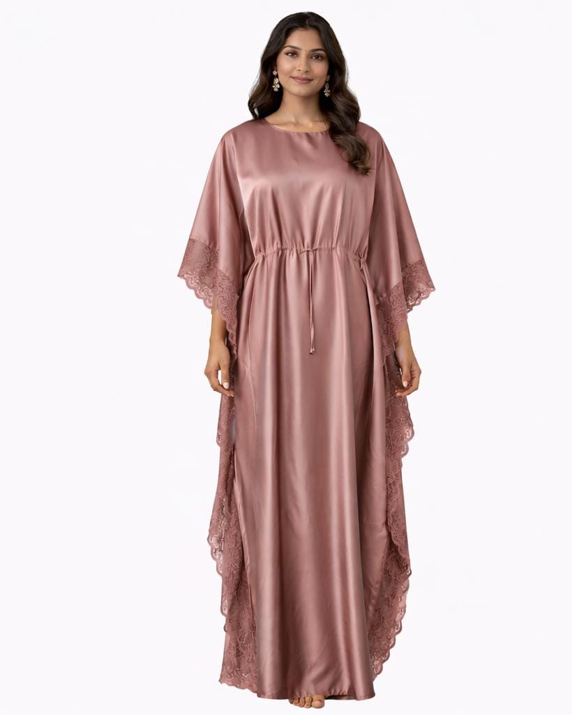Women's Satin Lace Kaftan Gown