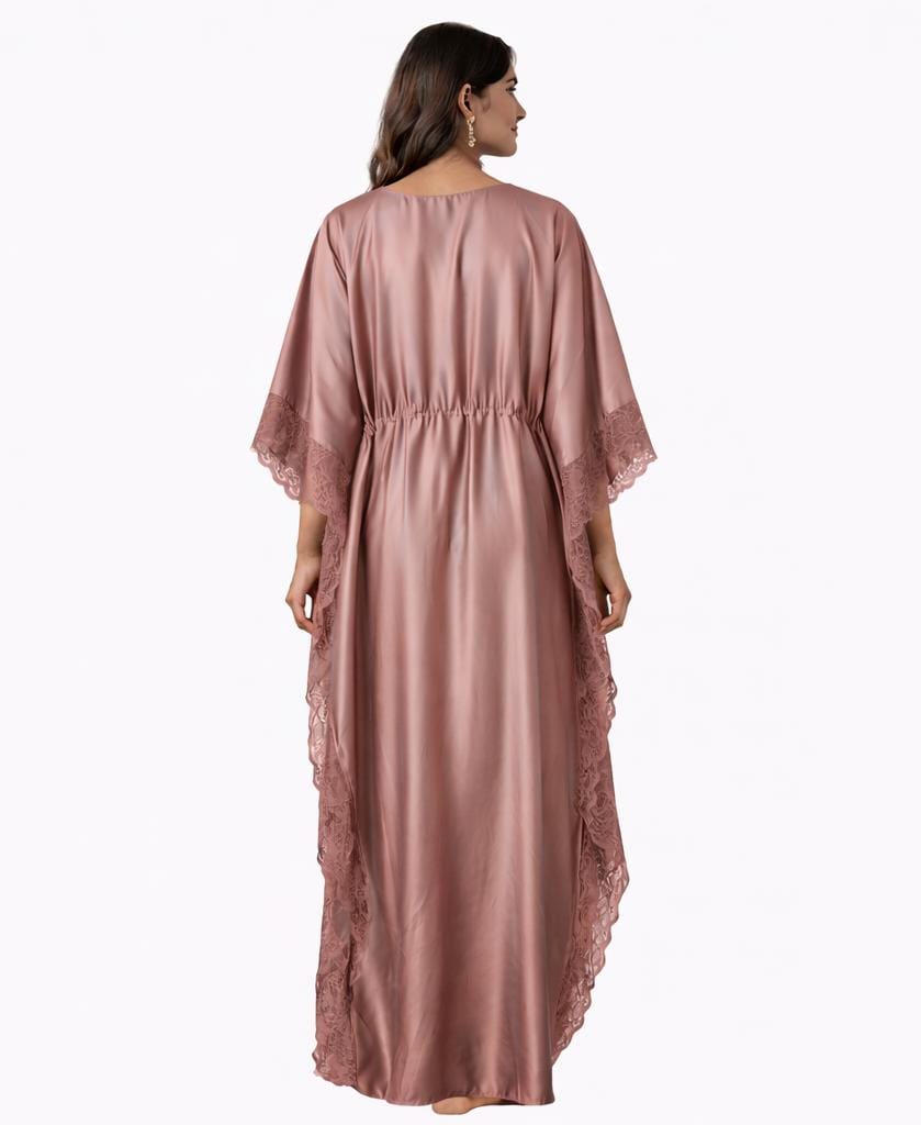 Women's Satin Lace Kaftan Gown