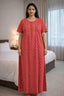 Elegant Printed Cotton Gown-DAILY HOME WEAR.