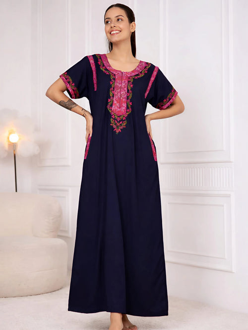KOI SLEEPWEAR BHOPALI EMBROIDERED GOWN