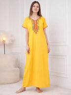 Crosswork Embroidered  Nightgown