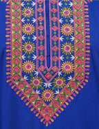 V-shaped Embroidery Night Gown