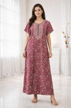 Alpine Embroidery Night Gown
