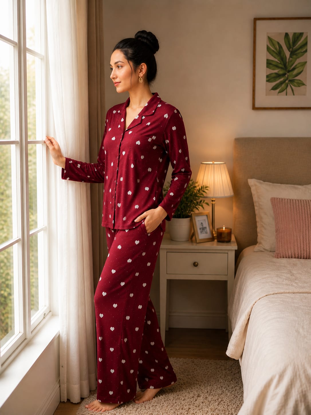 HEART BLISS WOMEN'S NIGHT SUIT SET