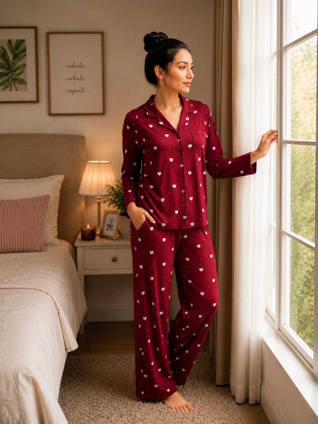 HEART BLISS WOMEN'S NIGHT SUIT SET