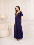 Cream Embroidered Nightgown