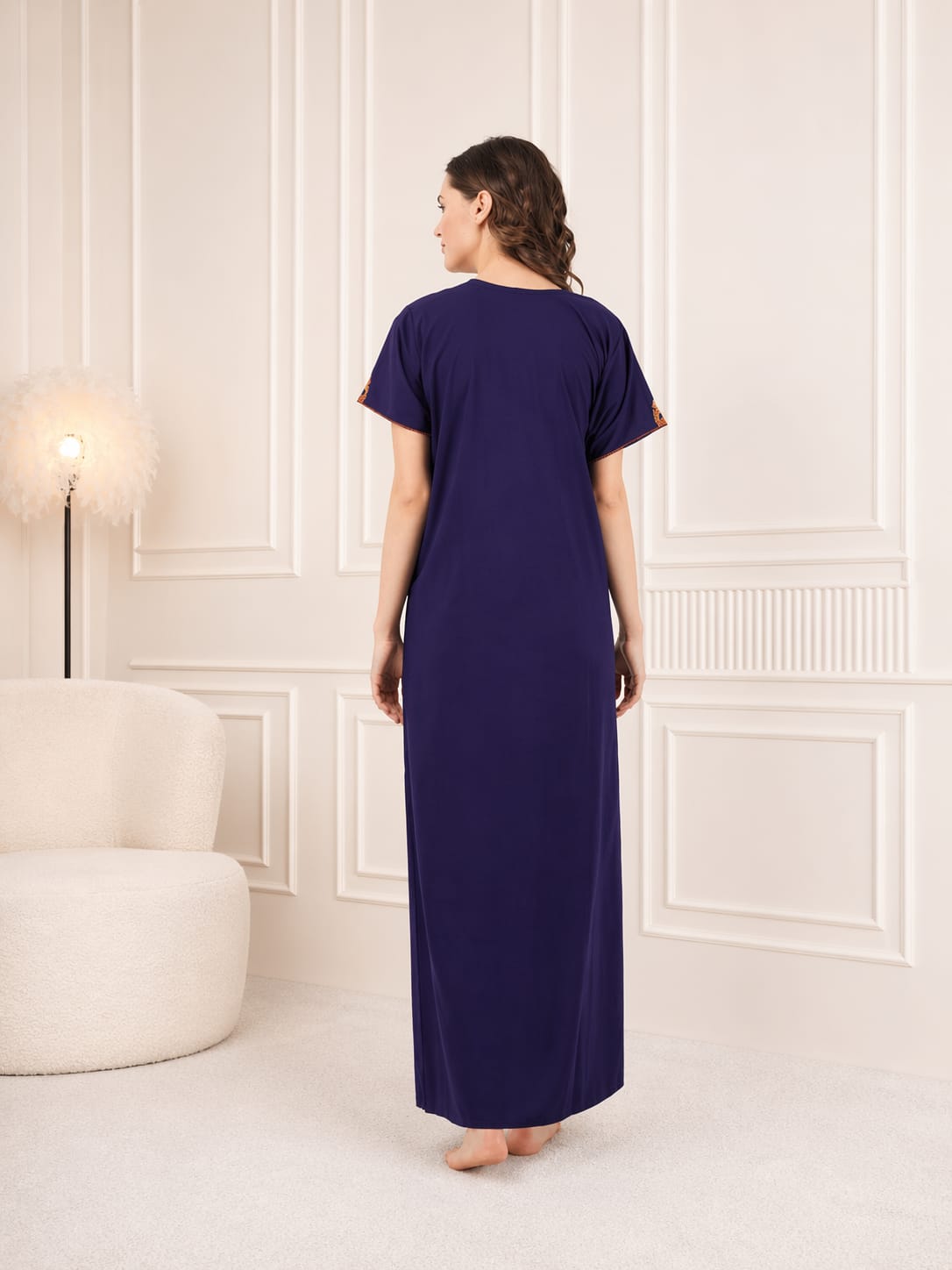 Cream Embroidered Nightgown Secondary image